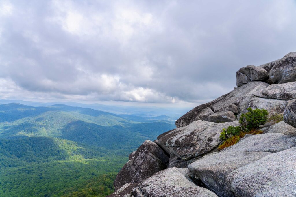 View of the Shenandoah Mountains from the Summit of Old Rag Shenandoah National Park in Virginia